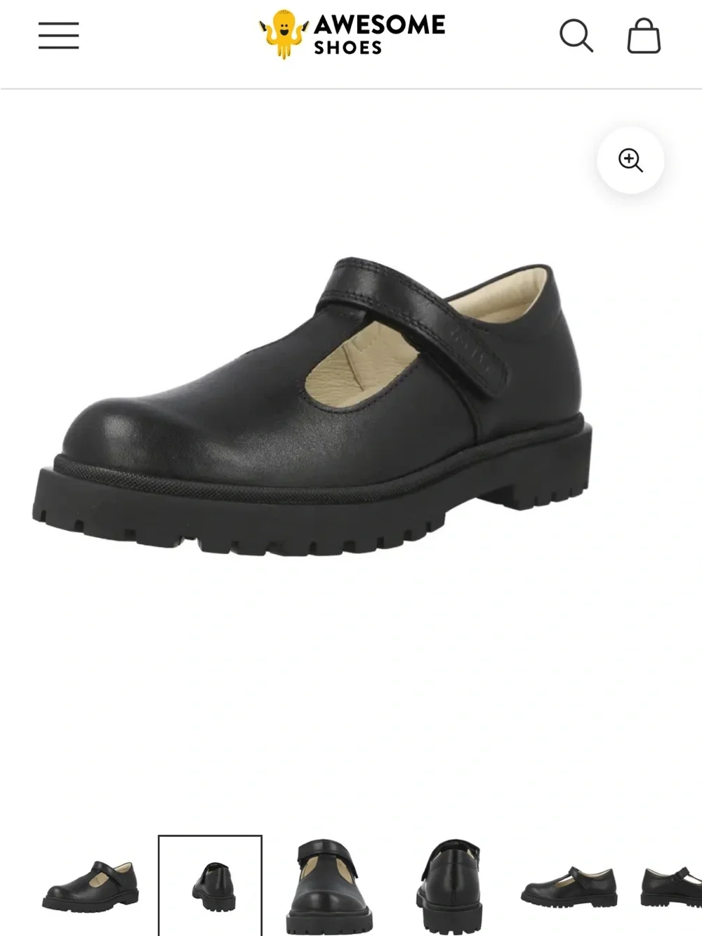 Kids Black Mary Jane School Shoe with Secure Strap
